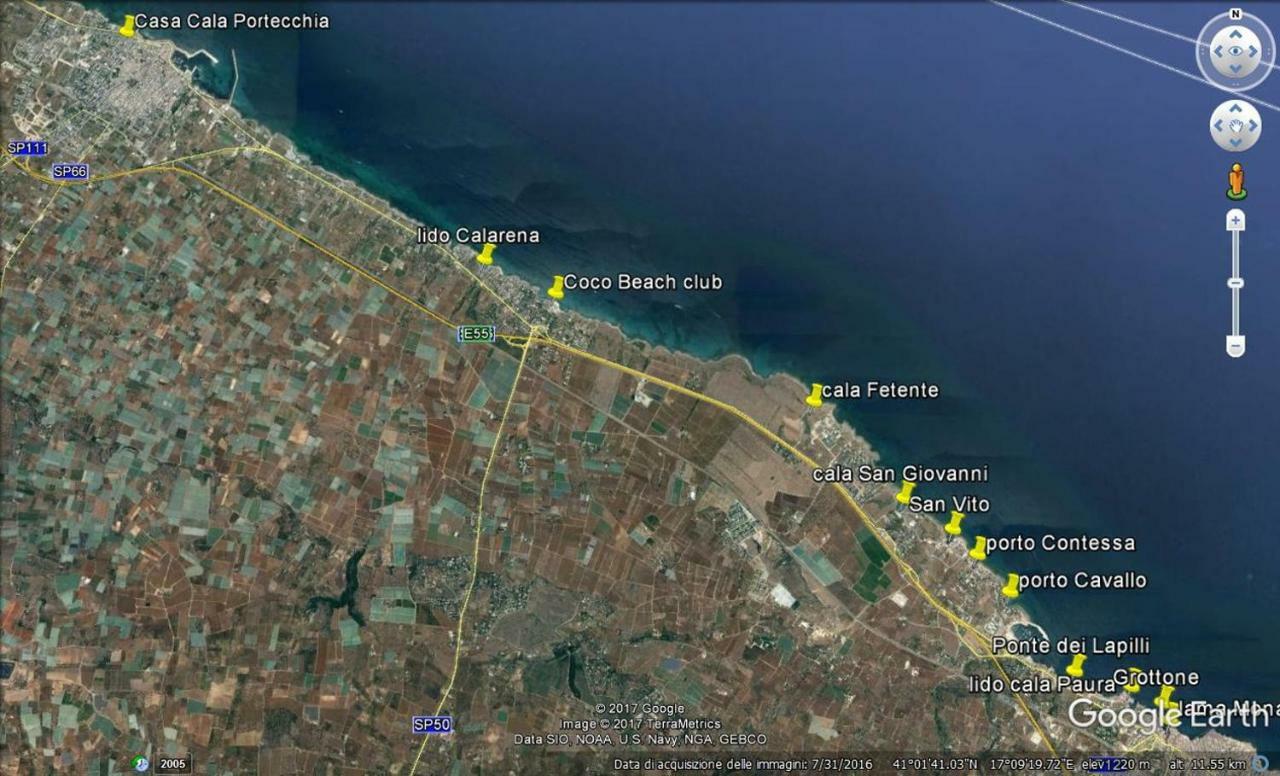 Casa Cala Portecchia Mola di Bari Bagian luar foto